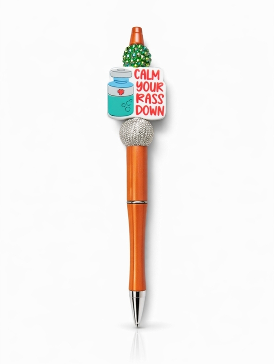 Other - Funny "Calm Your Rass Down" Pen with Bling. NIP